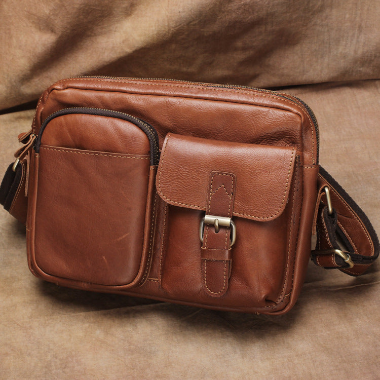 Vintage Leather Men Messenger Bag Shoulder Bag CrossBody Bag For Men