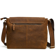 Vintage Leather Men Cool Messenger Bag Shoulder Bag CrossBody Bag For Men