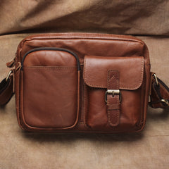 Vintage Leather Men Messenger Bag Shoulder Bag CrossBody Bag For Men