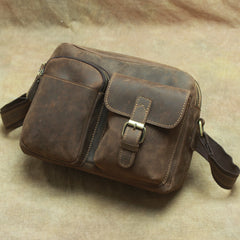 Vintage Leather Men Messenger Bag Shoulder Bag CrossBody Bag For Men