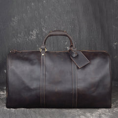 Vintage Leather Mens Large Weekender Bag Travel Bag Duffle Bag