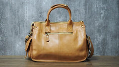 Vintage Leather Mens Travel Bag Overnight Bag Work Handbag Business Bag for Men