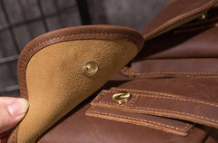 Vintage Leather Mens Travel Bag Overnight Bag Work Handbag Business Bag for Men