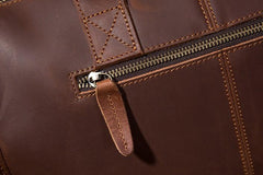 Vintage Leather Mens Travel Bag Overnight Bag Work Handbag Business Bag for Men