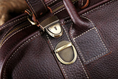 Vintage Cool Leather Mens Weekender Bag Travel Bag Duffle Bag