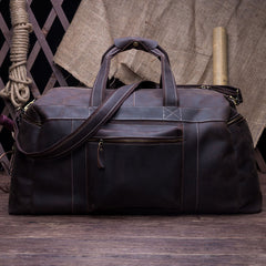 Vintage Leather Mens Weekender Bag Travel Bag Duffle Bag for Men