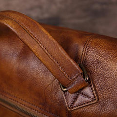Vintage Mens Brown Leather Briefcase Messenger Bag Black Side Bag Work Bag for Men