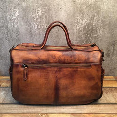 Mens Vintage Small Leather Messenger Bag Side Shoulder Bag Courier Bag Postman Bag for Men