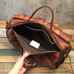 Mens Vintage Small Leather Messenger Bag Side Shoulder Bag Courier Bag Postman Bag for Men