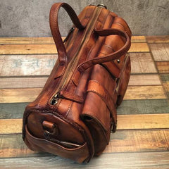 Mens Vintage Small Leather Messenger Bag Side Shoulder Bag Courier Bag Postman Bag for Men