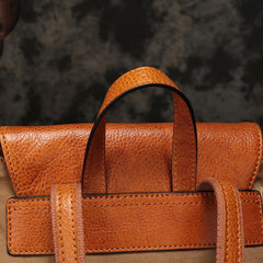 Vintage Womens Brown Leather Backpacks School Backpack Satchel Purses for Ladies