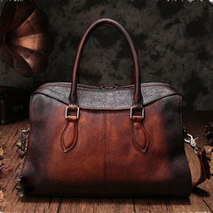 Vintage Womens Red Leather Handbag Purses Shoulder Handbag Purse Vintage Style Handbags for Ladies