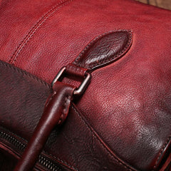 Vintage Womens Red Leather Handbag Purses Shoulder Handbag Purse Vintage Style Handbags for Ladies