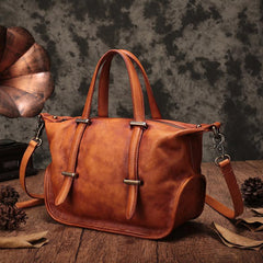 Vintage Womens Red Leather Handbag Purse  Shoulder Handbags Crossbody Bags for Ladies