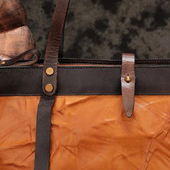 Vintage Womens Brown Leather Tote Purse Large Brown Shoulder Tote Purse for Ladies
