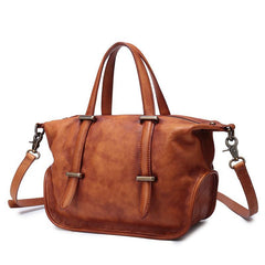 Vintage Womens Red Leather Handbag Purse  Shoulder Handbags Crossbody Bags for Ladies