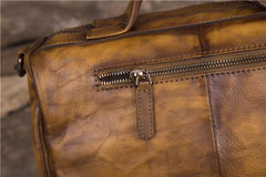 Mens Vintage Small Leather Messenger Bag Side Shoulder Bag Courier Bag Postman Bag for Men