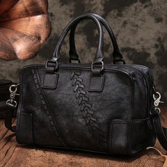 Vintage Ladies Brown Leather Handbags Shoulder Purse Black Work Handbag Purse for Women