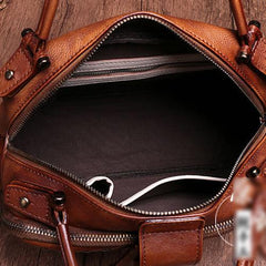 Vintage Womens Rivets Black Leather Handbags Shoulder Handbags Vintage Leather Purses for Ladies