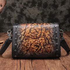 Red Leather Womens Vintage Shoulder Purse Small Side Reddish Purses for Ladies