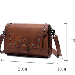 Grey Vintage Ladies Leather Small Satchel Bag Shoulder Bag Red Side Bag Clutch Purse for Women