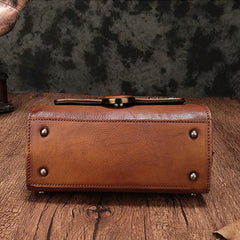 Red Leather Womens Vintage Shoulder Purse Small Side Reddish Purses for Ladies