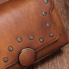 Red Leather Womens Vintage Shoulder Purse Small Side Reddish Purses for Ladies