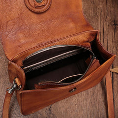 Brown Ladies Vintage Leather Shoulder Satchel Purse Handbags Green Structured Satchel Purse for Ladies