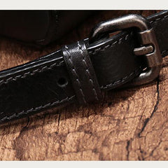 Vintage Womens Green Leather Saddle Shoulder Bag Small Satchel Bag Crossbody Bag for Ladies