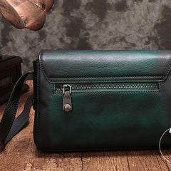 Vintage Womens Brown Leather Saddle Shoulder Bag Small Satchel Bag Crossbody Bag for Ladies