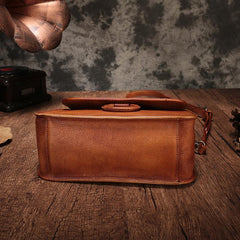 Brown Ladies Vintage Leather Shoulder Satchel Purse Handbags Green Structured Satchel Purse for Ladies