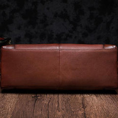 Black Vintage Leather Ladies Satchel Handbag Brown Shoulder Bag Purse for Women