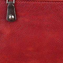 Fashion Womens Red Leather Satchel Handbag Small Brown Satchel Bag Crossbody Bags for Ladies