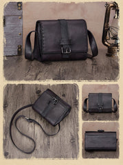 Small Brown Vintage Womens Leather Satchel Shoulder Bag Brown Leather Women's Satchel Purse