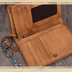 Cool Mens Brown Bifold Leather SMall billfold Wallet Vintage Black Small Wallet for Ladies