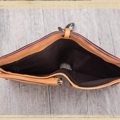 Cool Mens Brown Bifold Leather SMall billfold Wallet Vintage Black Small Wallet for Ladies