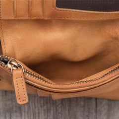 Cool Mens Brown Bifold Leather SMall billfold Wallet Vintage Black Small Wallet for Ladies