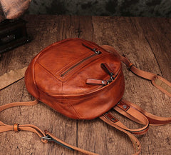 Vintage Leather Small Brown Womens Backpack Travel Backpack Black School Backpack for Women