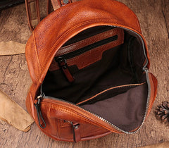 Vintage Leather Small Brown Womens Backpack Travel Backpack Black School Backpack for Women