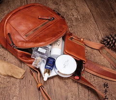 Vintage Leather Small Brown Womens Backpack Travel Backpack Black School Backpack for Women