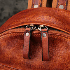 Vintage Leather Small Brown Womens Backpack Travel Backpack Black School Backpack for Women