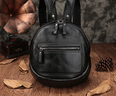Vintage Leather Small Brown Womens Backpack Travel Backpack Black School Backpack for Women