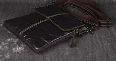 Vintage Leather Small Messenger Bag Shoulder Bag For Men