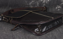 Vintage Leather Small Messenger Bag Shoulder Bag For Men