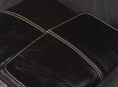 Vintage Leather Small Messenger Bag Shoulder Bag For Men