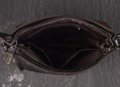 Vintage Leather Small Messenger Bag Shoulder Bag For Men