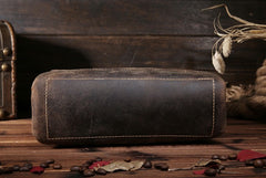 Cool Leather Mens Small Messenger Bag Vintage Shoulder Bag For Men