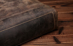 Cool Leather Mens Small Messenger Bag Vintage Shoulder Bag For Men