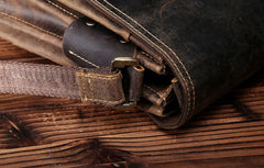 Cool Leather Mens Small Messenger Bag Vintage Shoulder Bag For Men