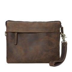 Leather Mens Brown Cool Small Messenger Bag Vintage Shoulder Bags For Men